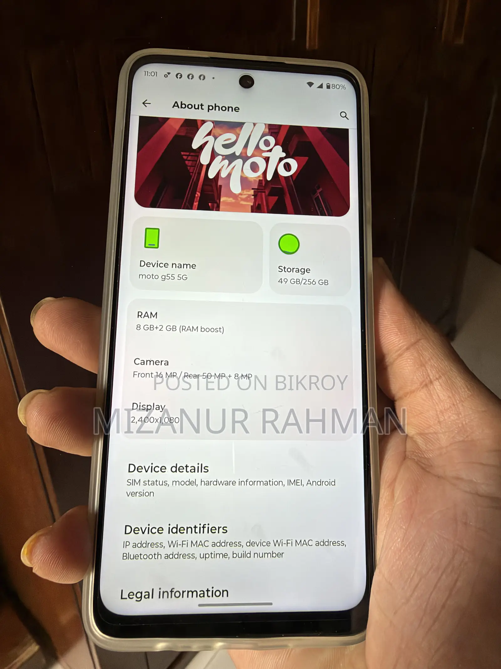 Motorola Moto G55 256 GB Green
