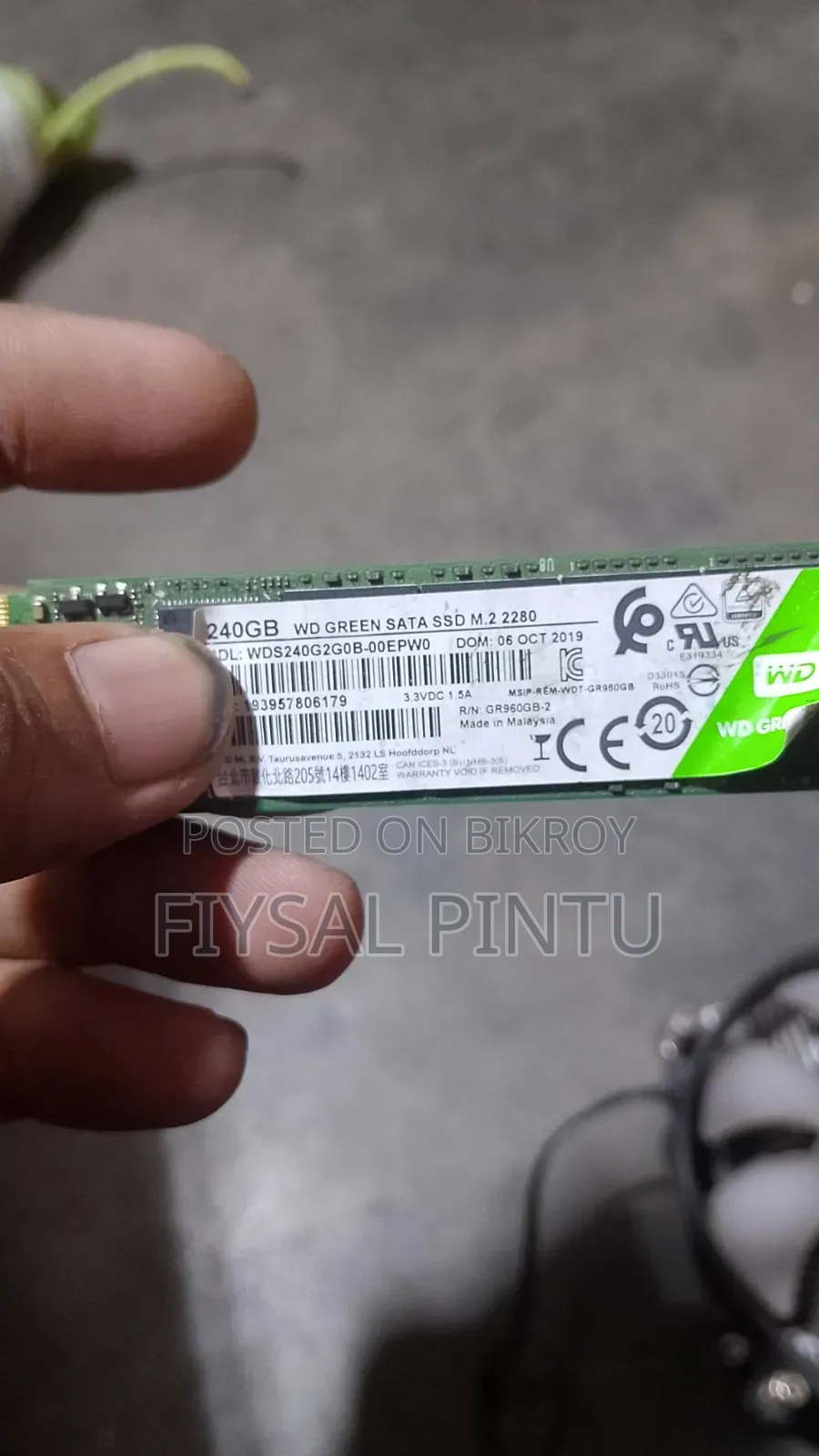 WD Green 240GB Is Very Good Location Doyagonj Mor