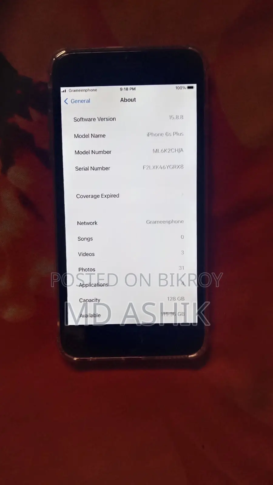 Apple iPhone 6s Plus 128 GB Silver