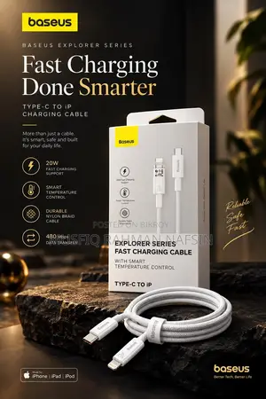 Baseus Explorer Series Type-C to Lightning Fast-Charging Cable, 20W