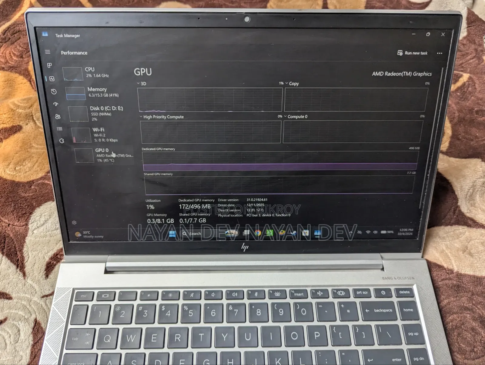 Laptop HP EliteBook 845 G8 18GB AMD Ryzen SSD 640GB