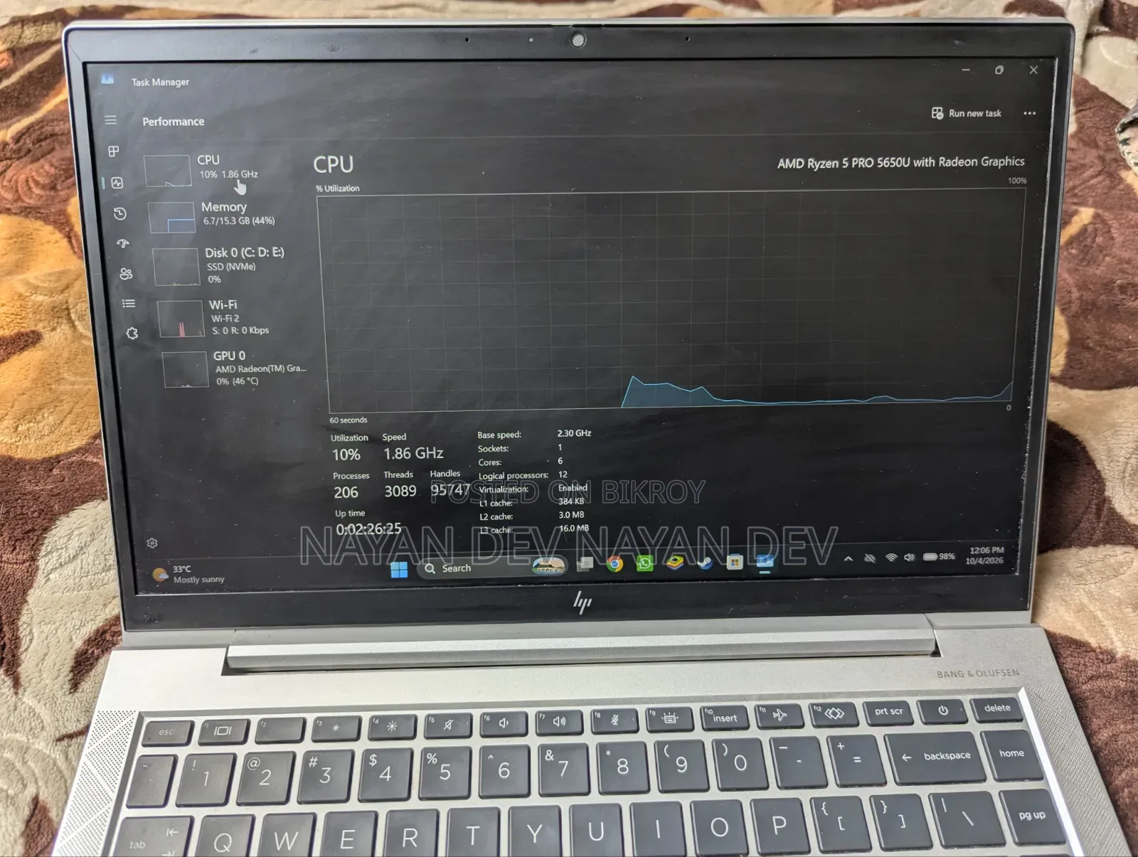 Laptop HP EliteBook 845 G8 18GB AMD Ryzen SSD 640GB