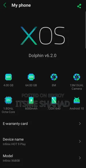 Infinix Hot 9 Pro 128 GB Blue
