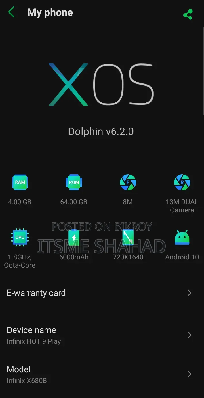 Infinix Hot 9 Pro 128 GB Blue