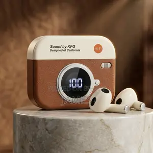 Q86 Retro Camera Design TWS Bluetooth Earbuds | Wireless 6.0 | Digital
