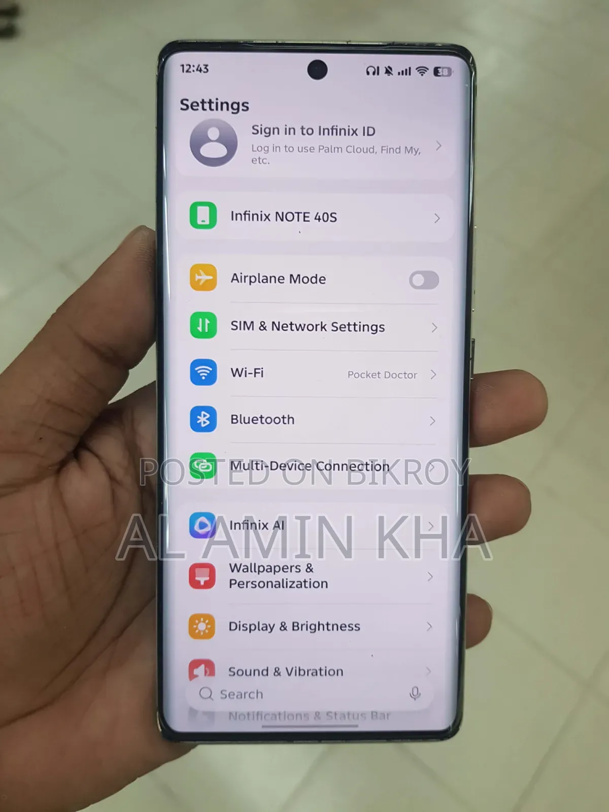 Infinix Note 40S 256 GB Blue