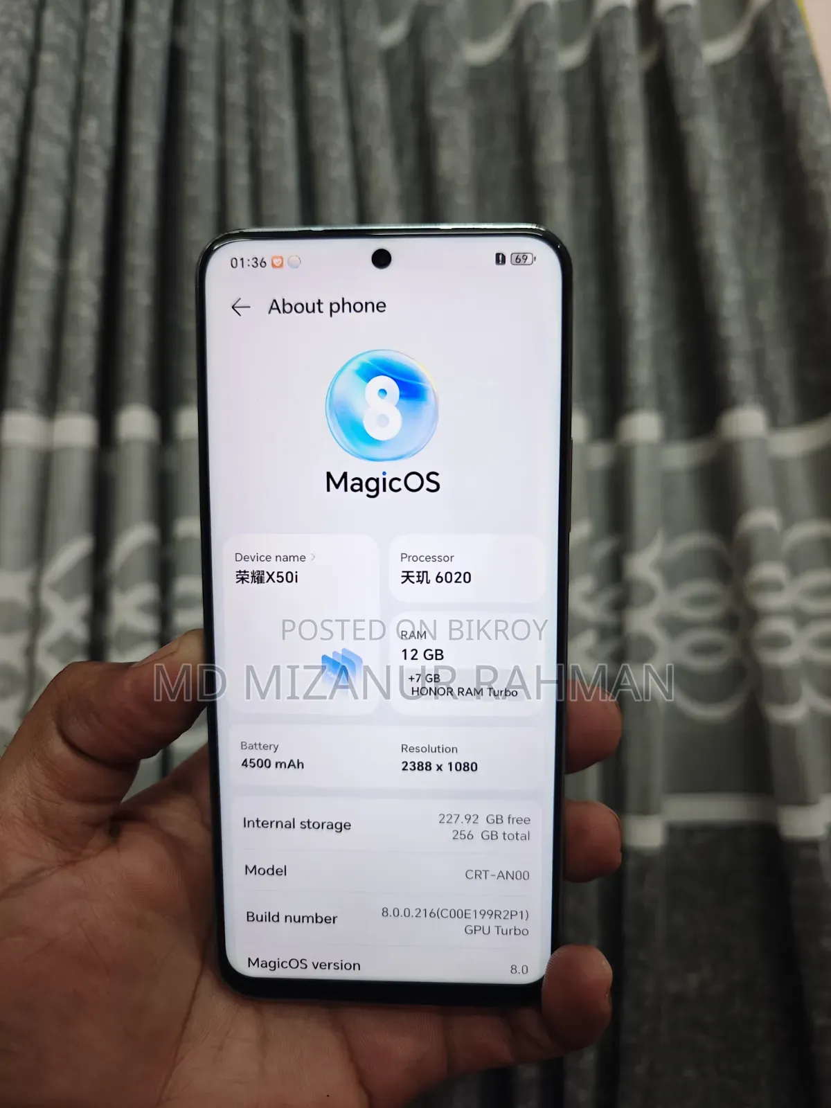 অনার এক্স৫০আই ২৫৬ জিবি পার্পল