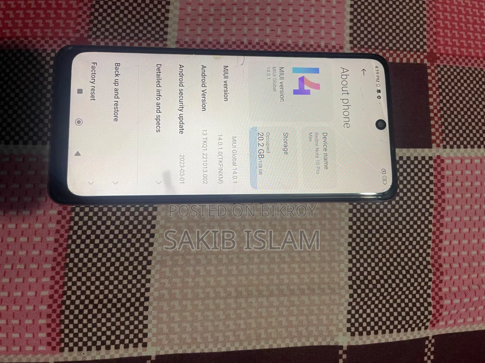 Xiaomi Redmi Note 10 Pro Max 128 GB Red