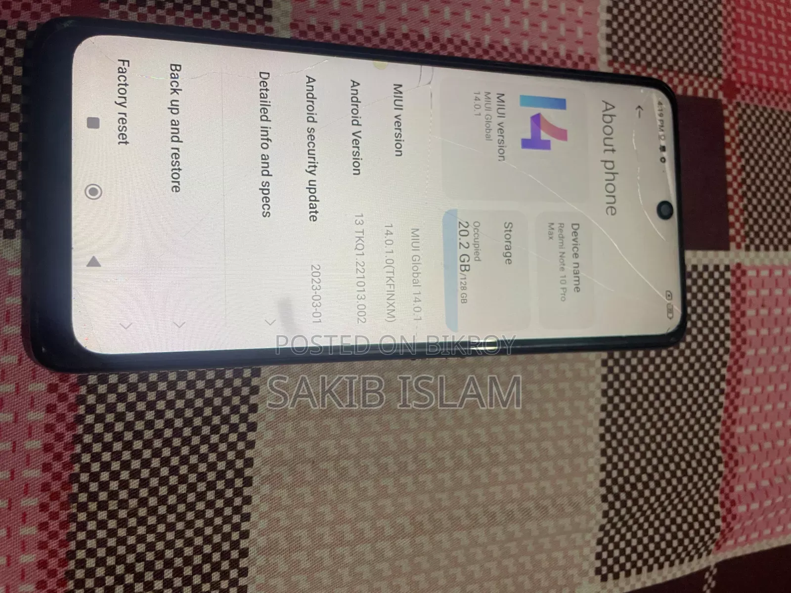 Xiaomi Redmi Note 10 Pro Max 128 GB Red