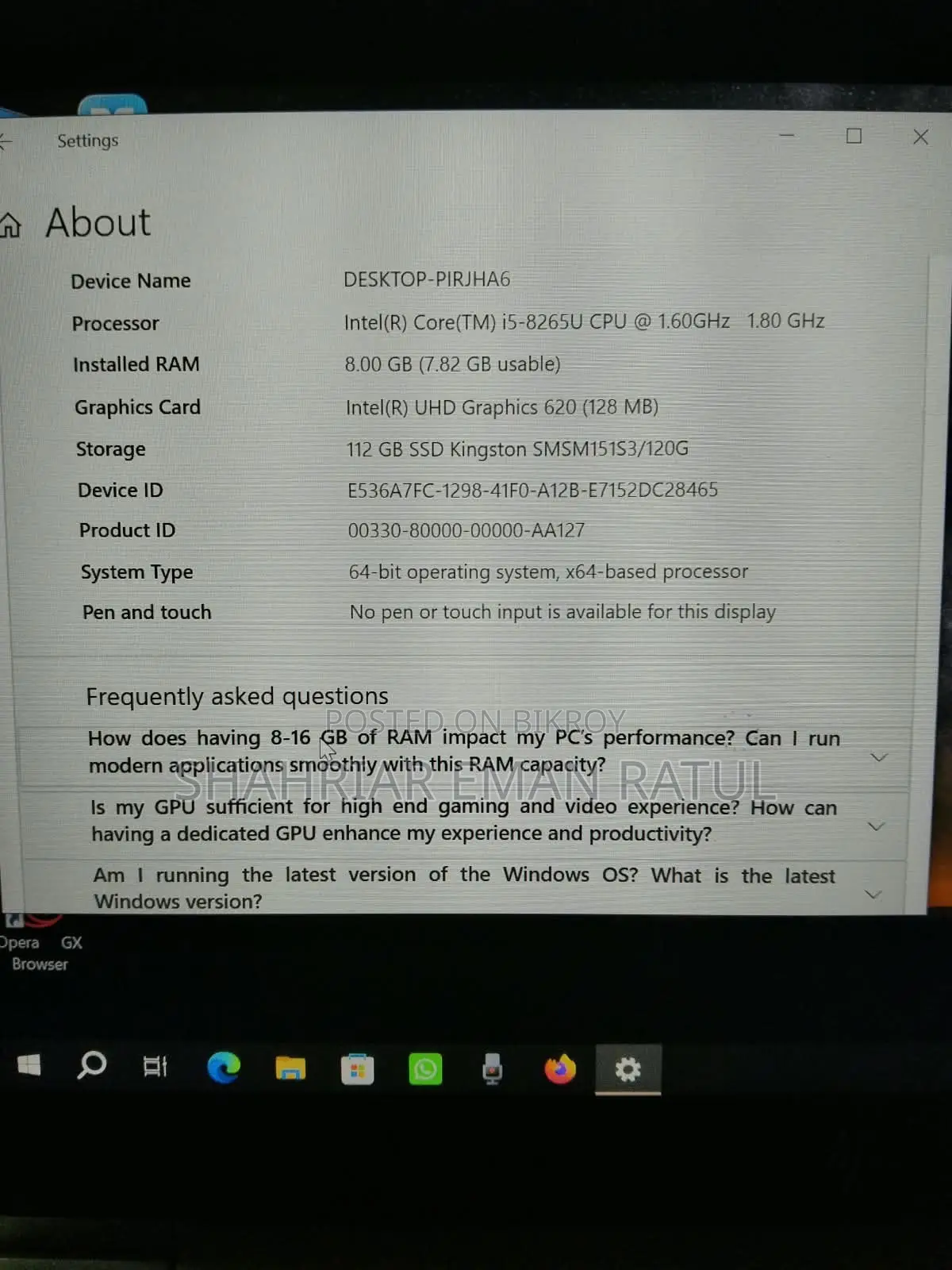 Laptop HP EliteBook 840 G6 8GB Intel Core i5 eMMC 128GB