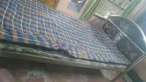 Used Single Bed for sale – with mattress and cushion