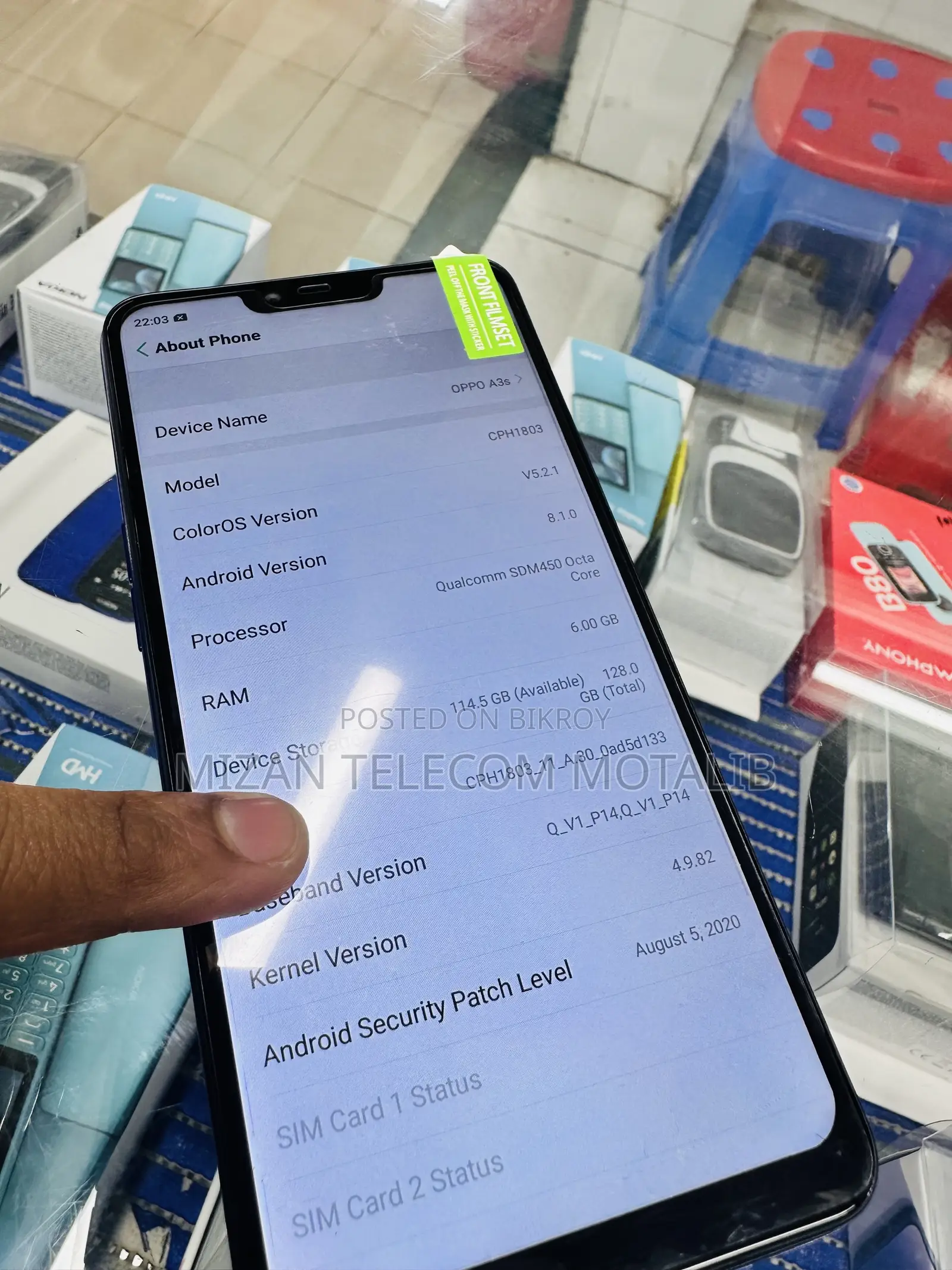 Oppo A3s 64 GB Blue