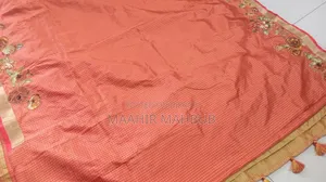 Usha Silk Saree (embroidered) Without Blouse Piece