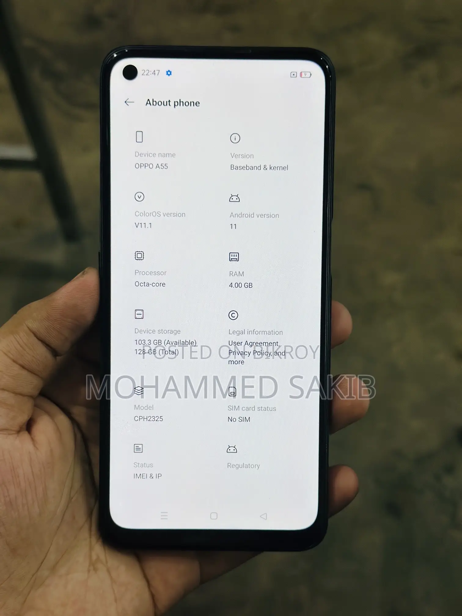 Oppo A55 128 GB Black