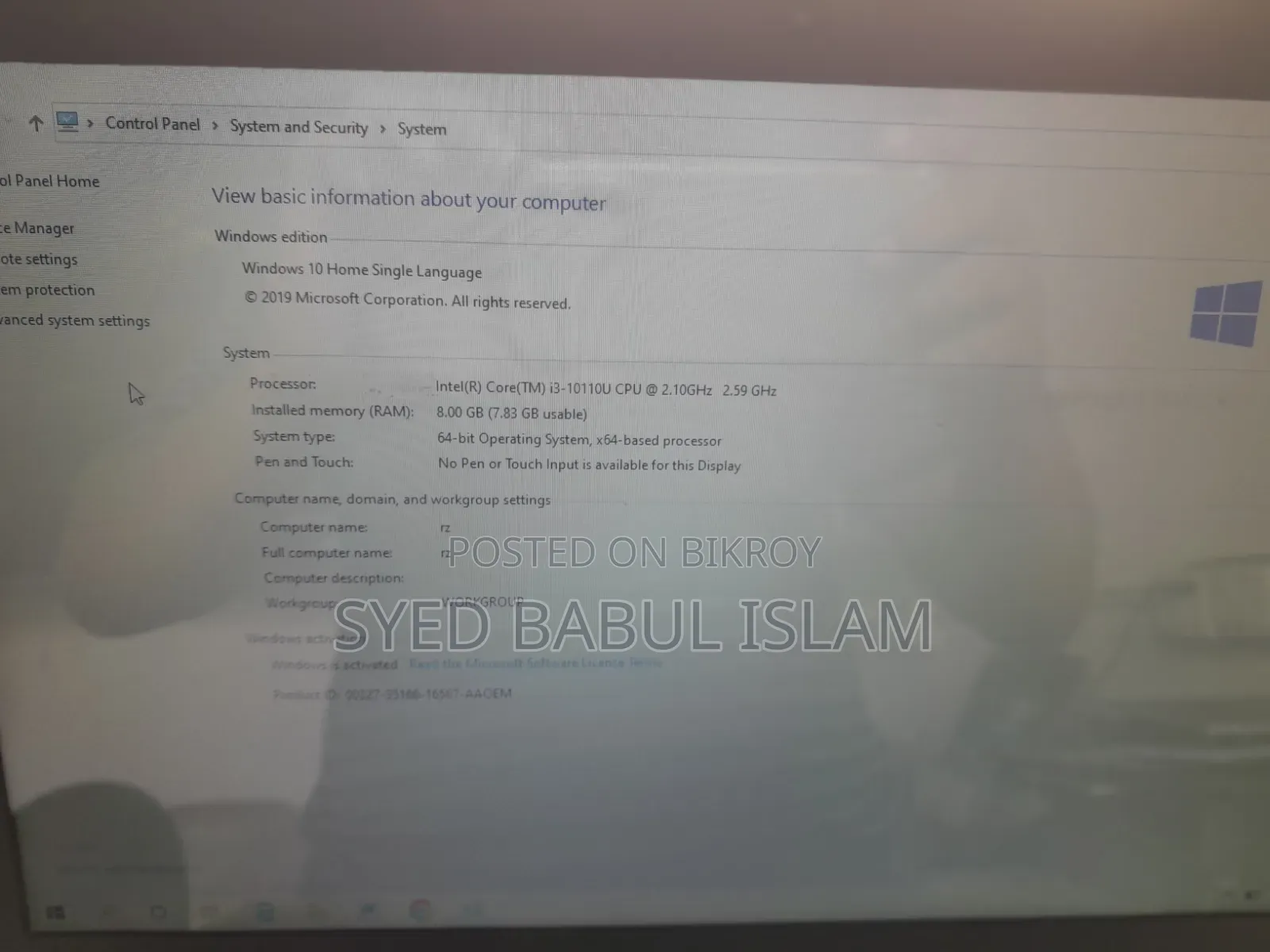 Laptop HP 8GB Intel Core i3 SSD 128GB
