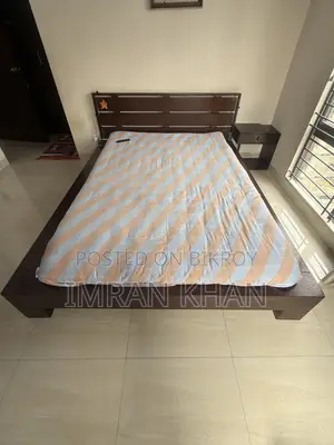 Navan Queen Bed With Side Table + Mattress
