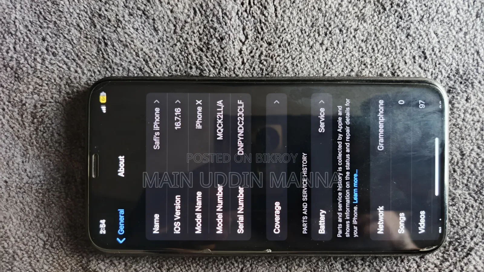 Apple iPhone X 64 GB Black