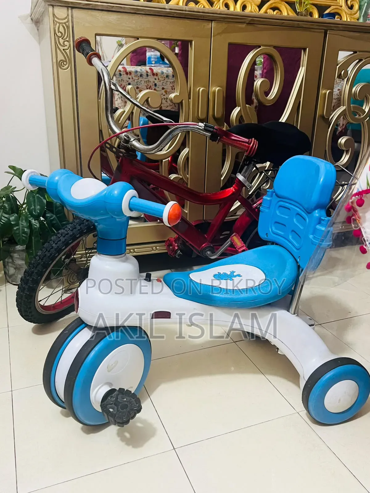 1 Jim & Jolly Rock Rider Tricycle With Backrest 3Y Pink