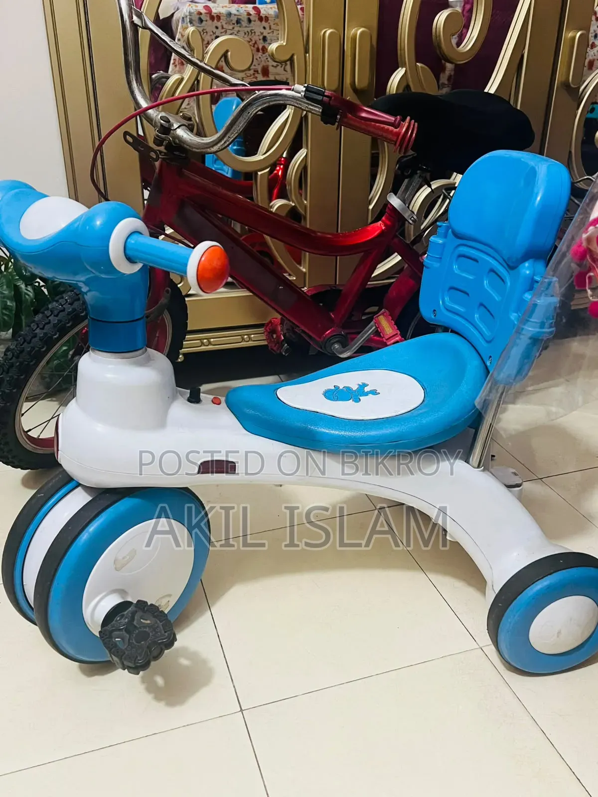 1 Jim & Jolly Rock Rider Tricycle With Backrest 3Y Pink