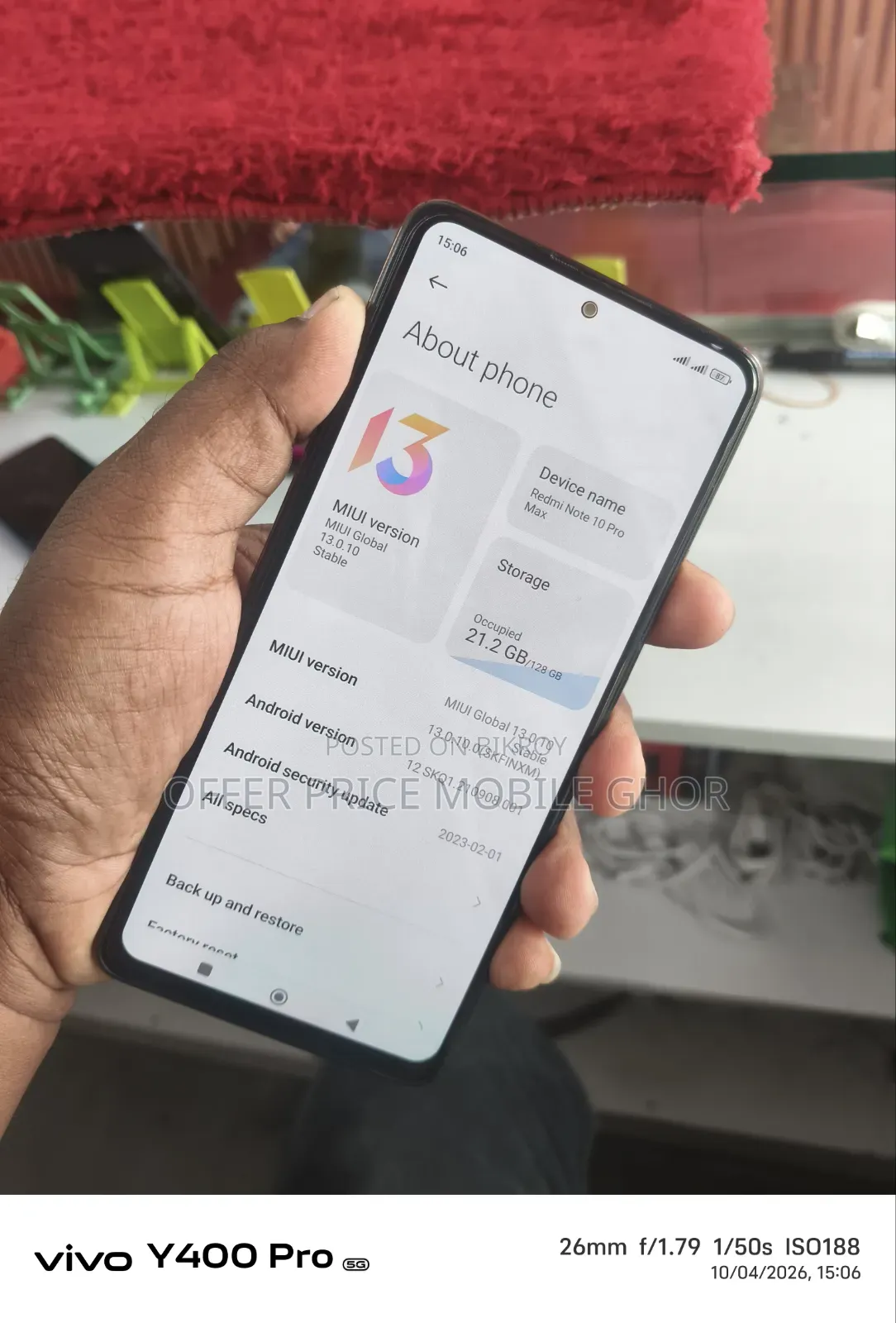 Xiaomi Redmi Note 10 Pro Max 128 GB Gray
