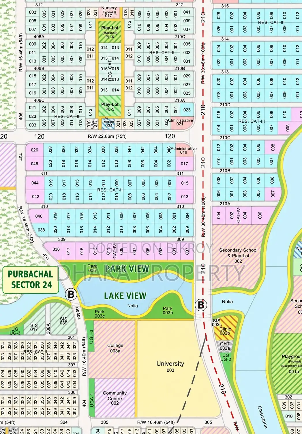 10 Katha Lake & Park View South at Sector-24