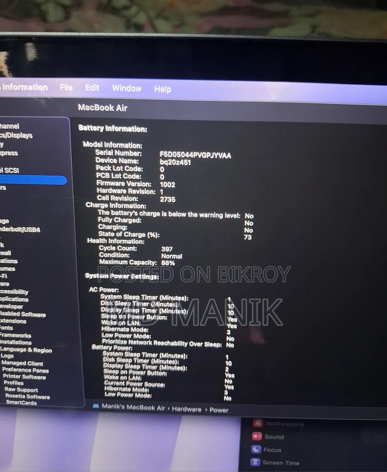 Laptop Apple MacBook Air 2020 M1 8GB Apple M1 SSD 256GB