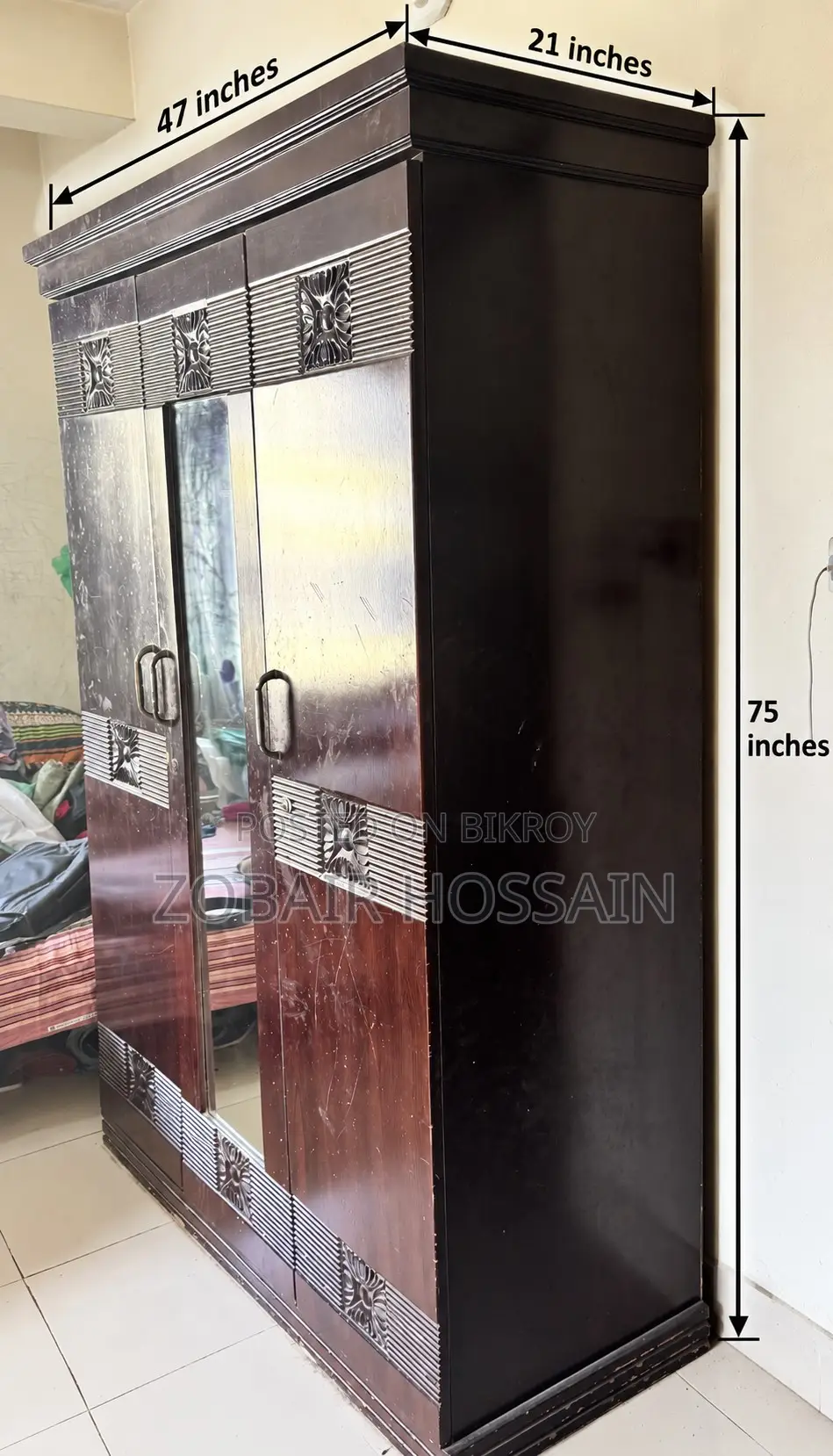 Malaysian Wood Almari/Cupboard/Wardrobe/Almirah for Sale