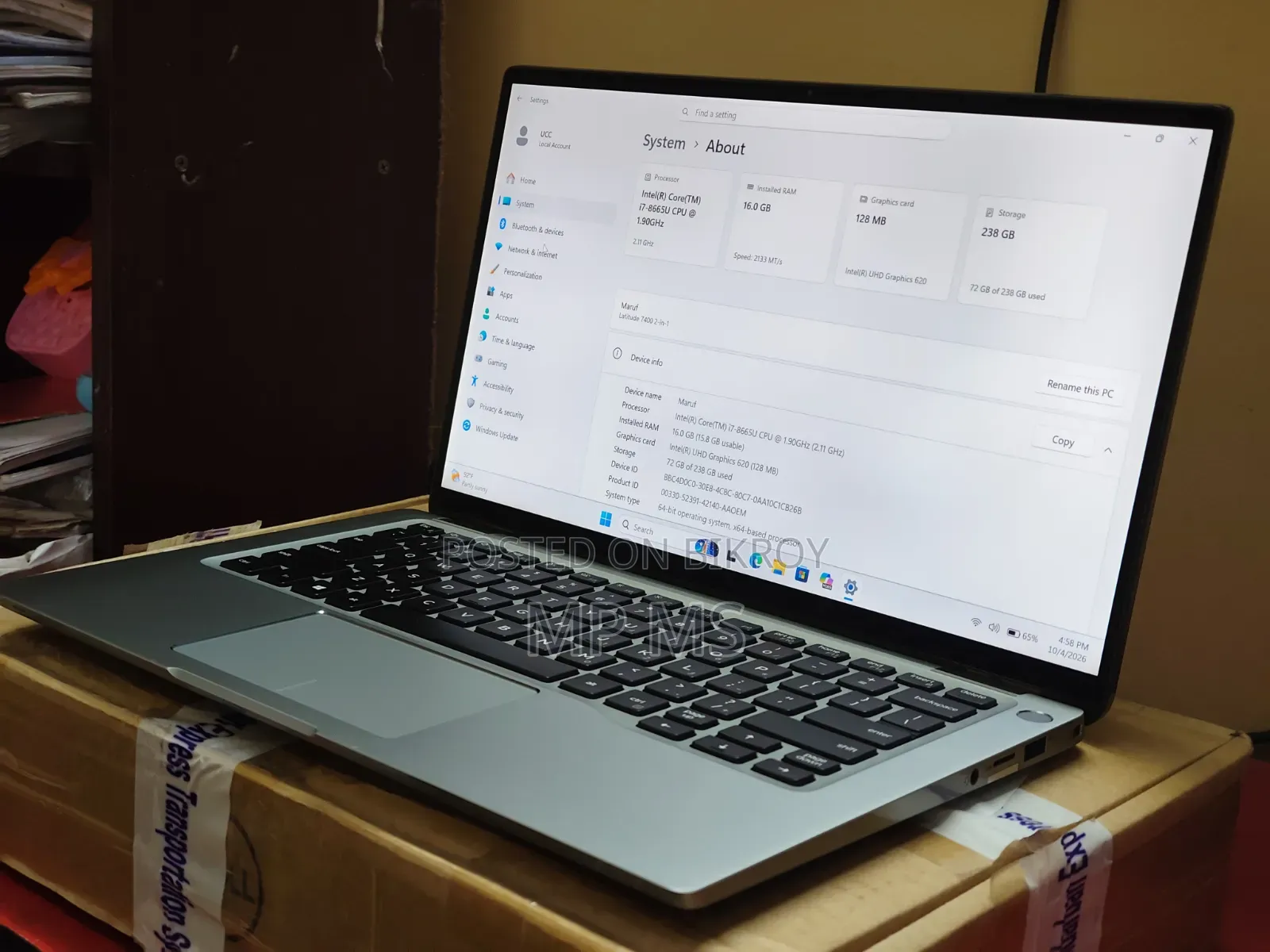 Laptop Dell Latitude 7400 2-in-1 16GB Intel Core i7 SSD 256GB