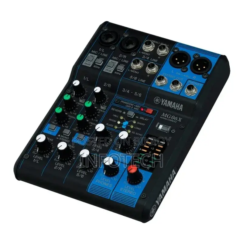 YAMAHA MG06X 6-Input Compact Stereo Mixer With Effects