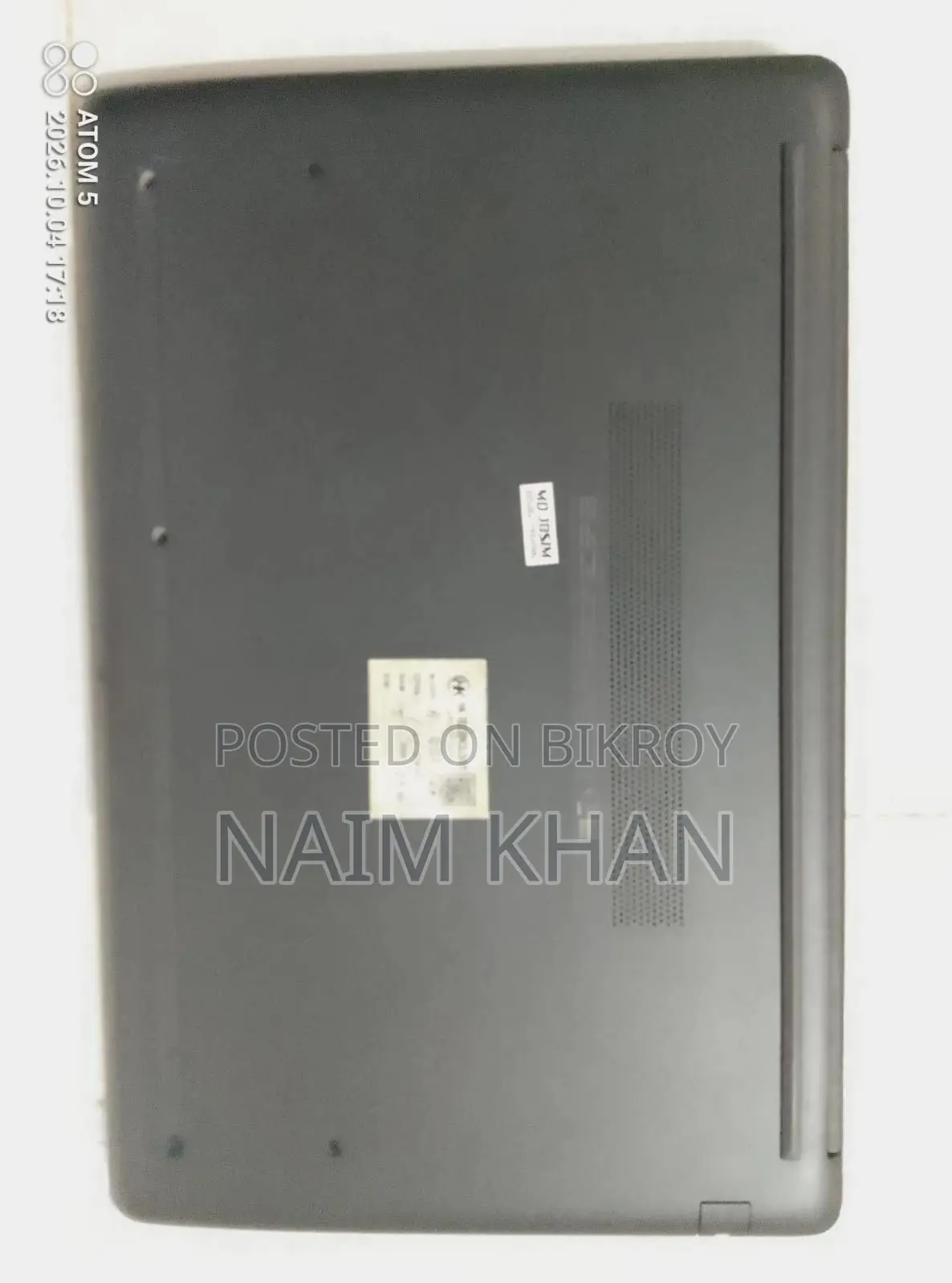 ল্যাপটপ এইচপি ১৫ ৮জিবি ইন্টেল কোর আই৭ এইচডিডি+এসএসডি ২৫৬জিবি