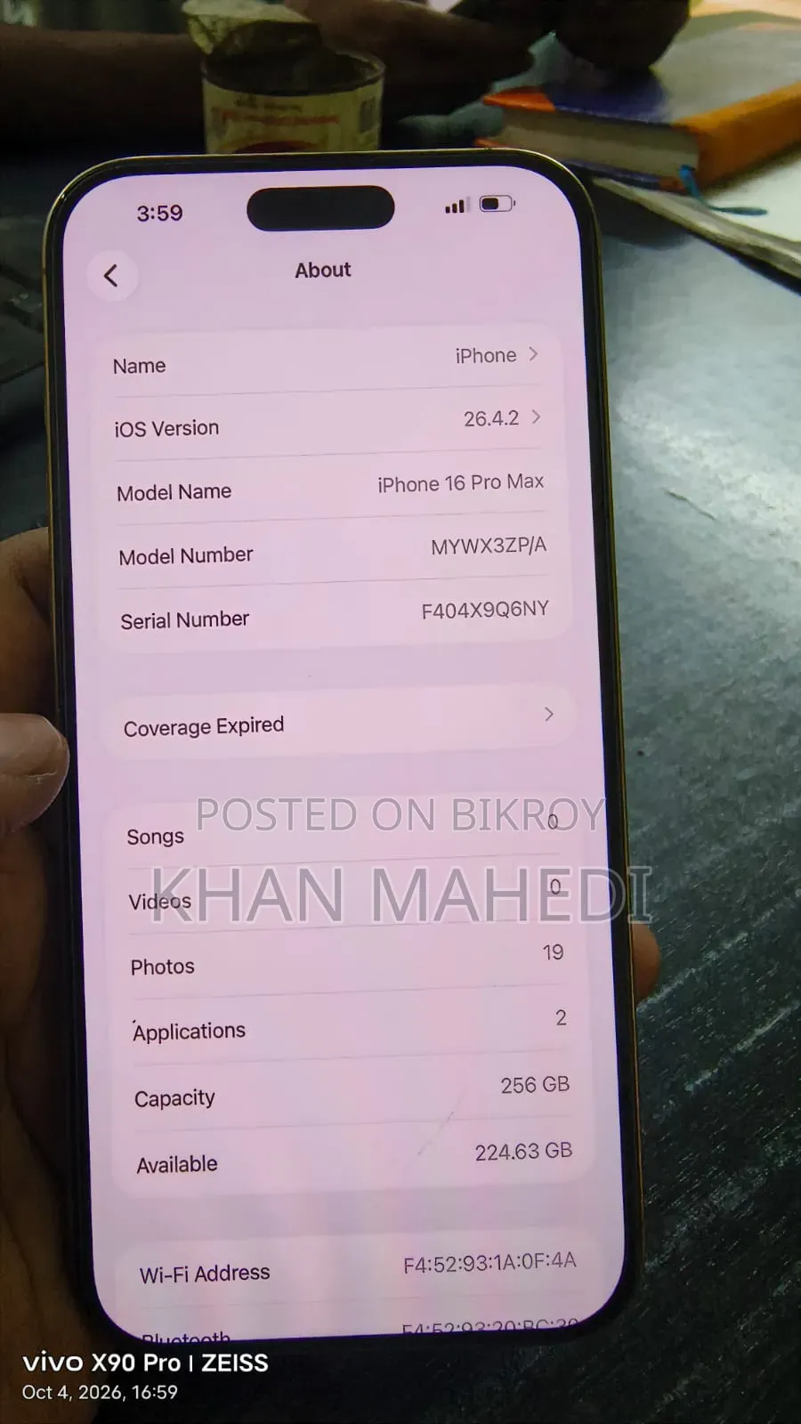 Apple iPhone 16 Pro Max 256 GB Rose Gold