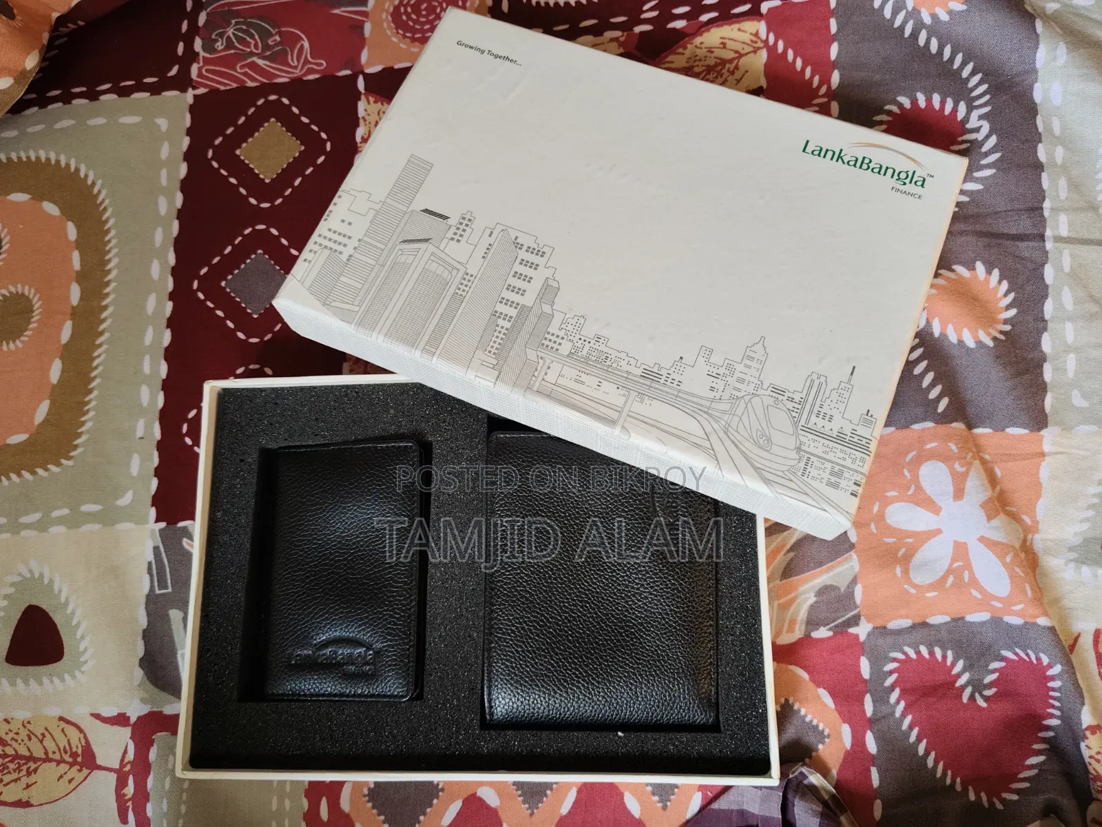 LankaBangla Finance Gift Box Set (Genuine Leather Wallet+Card Holder)