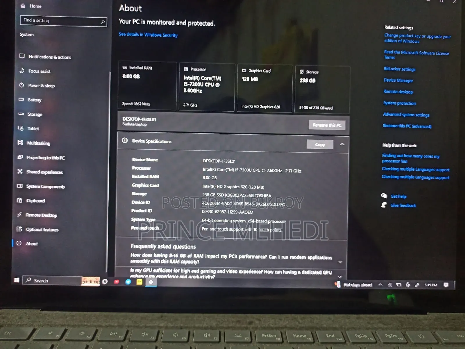 Laptop Microsoft Surface 2 8GB Intel Core i5 SSD 256GB
