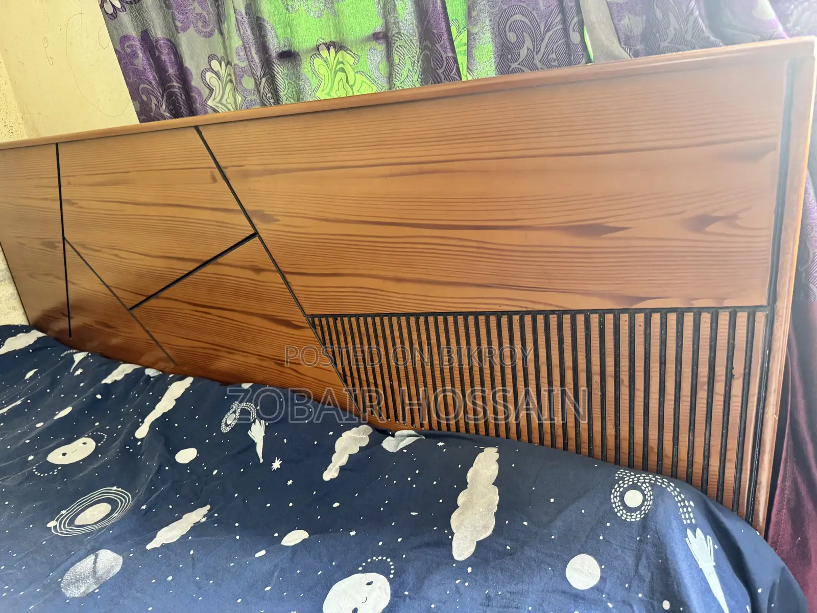 Canadian Oak Wood Double Bed