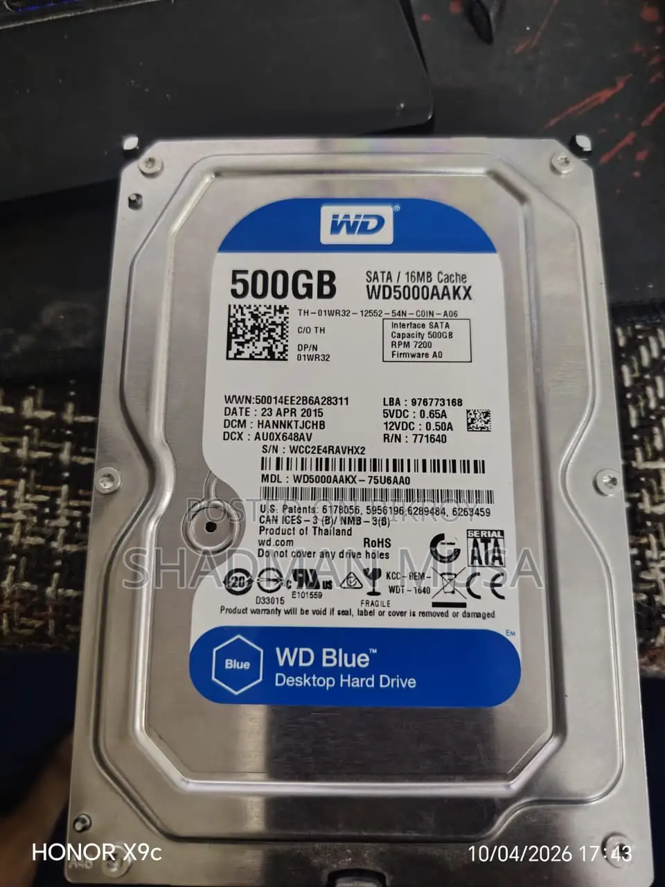 Hard Disk 500GB