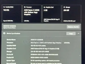 Desktop Computer Asus 16GB AMD Ryzen 5 SSD 250GB