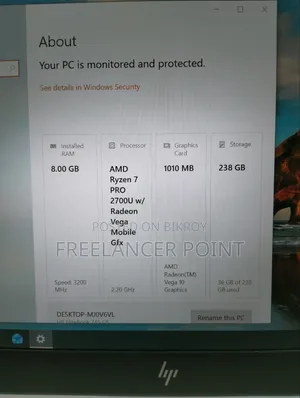 Laptop HP EliteBook 745 G5 8GB AMD Ryzen 7 SSD 256GB