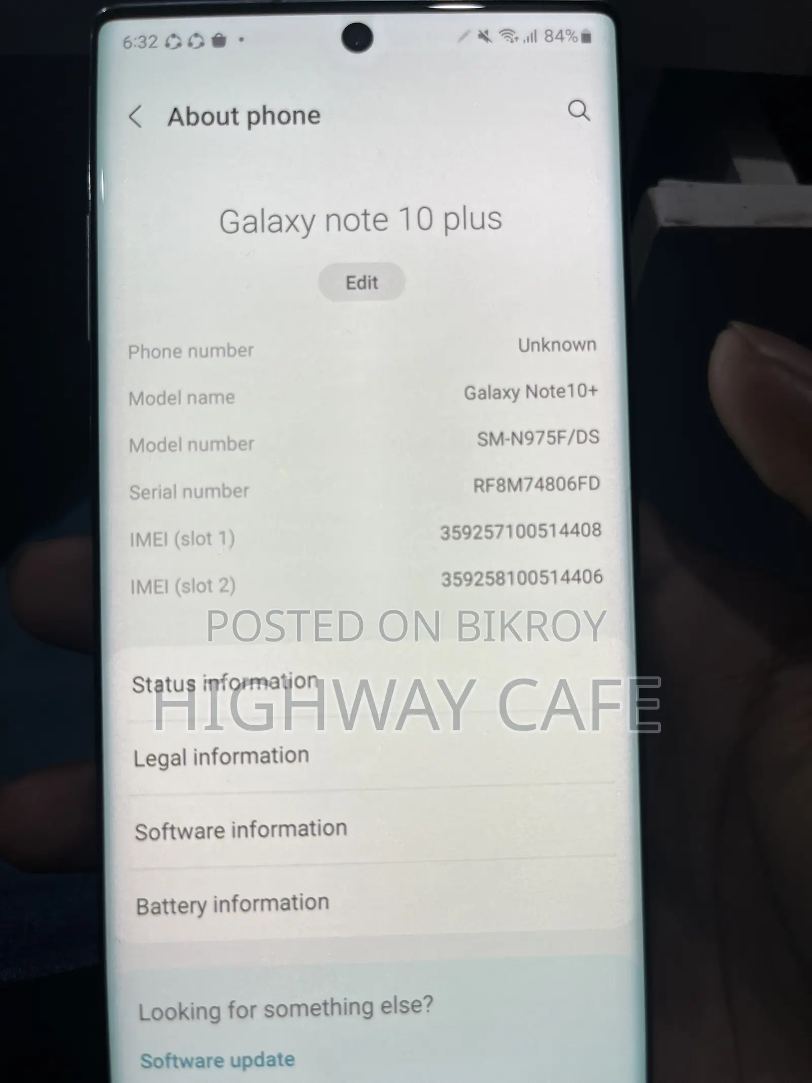 স্যামসাং গ্যালাক্সি নোট ১০ প্লাস ৫১২ জিবি নীল