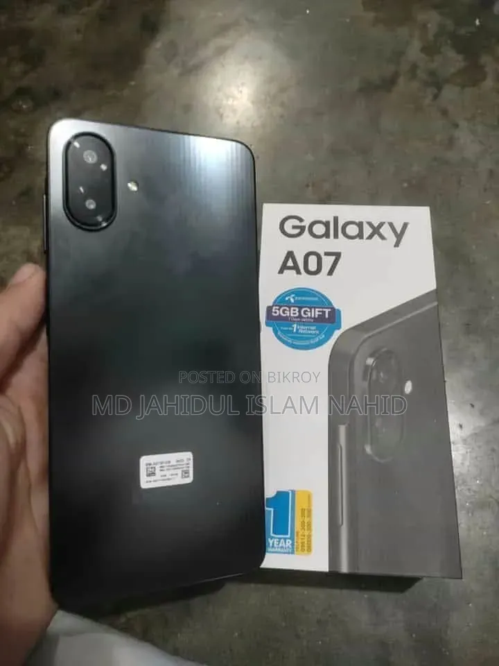 New Samsung Galaxy A07 64 GB Black