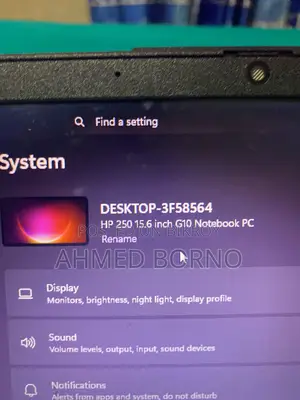 Laptop HP 250 G10 8GB Intel Core i3 SSD 512GB