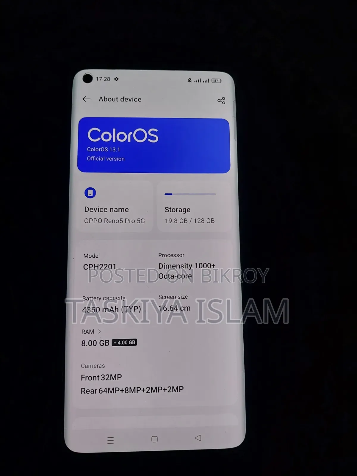 Oppo Reno5 Pro 5G 128 GB Blue