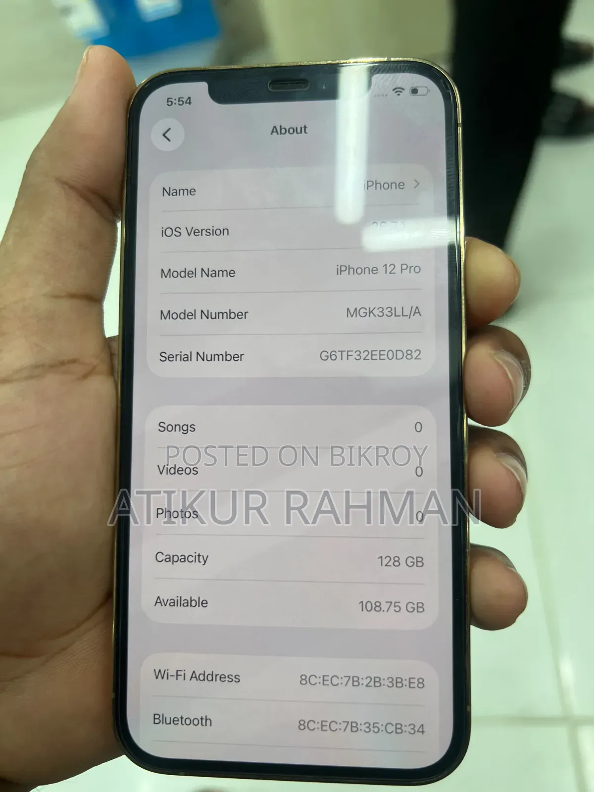অ্যাপল আইফোন ১২ প্রো ১২৮ জিবি গোল্ড
