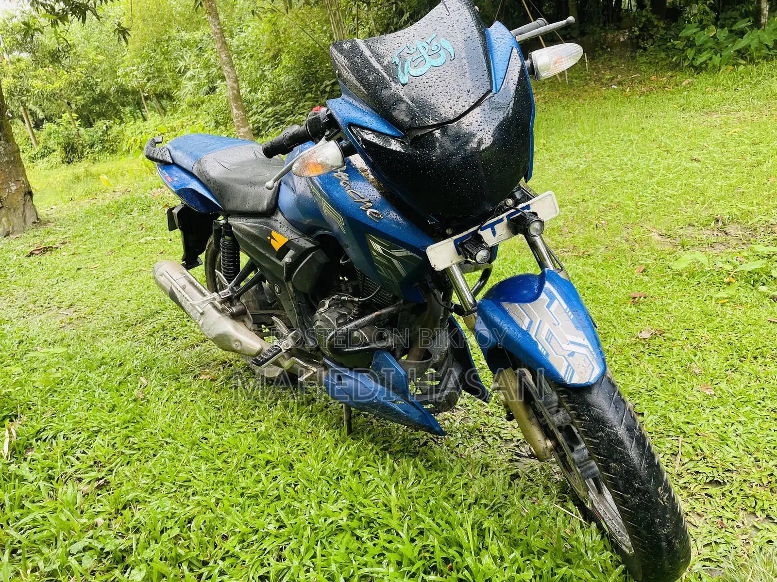 টিভিএস অ্যাপাচি আরটিআর ১৬০ টুভি ২০১৮ নীল