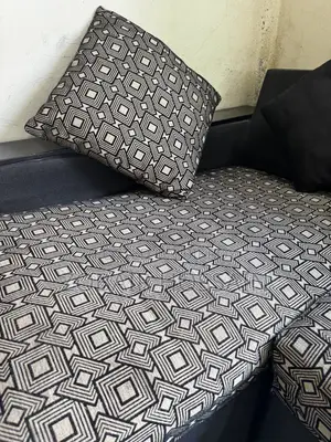 Used L-Shape Wooden Sofa Set for Sale