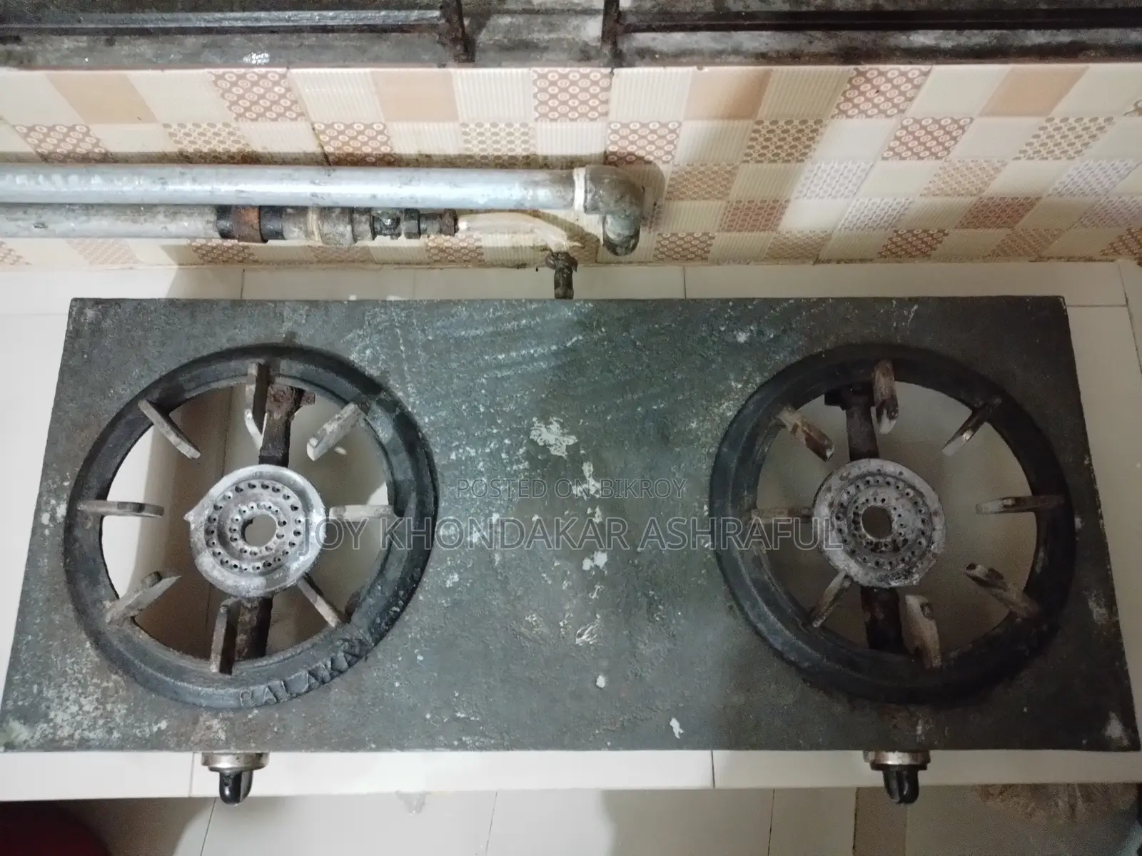 Double Burner Custom Made Cast Iron Gas Stove