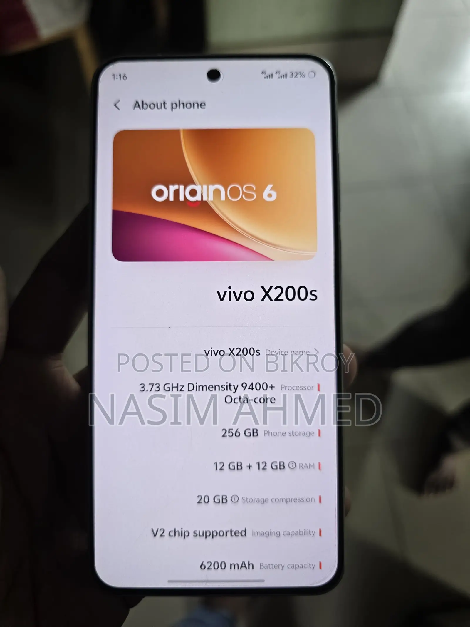 Vivo X200s 256 GB Green