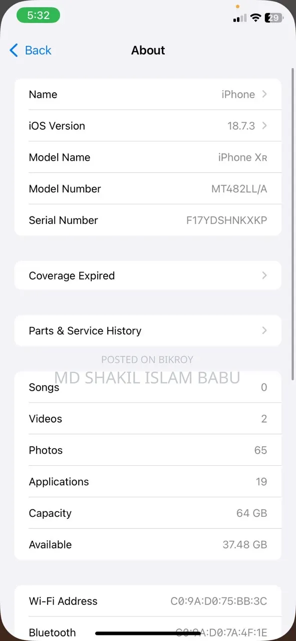 Apple iPhone XR 64 GB White