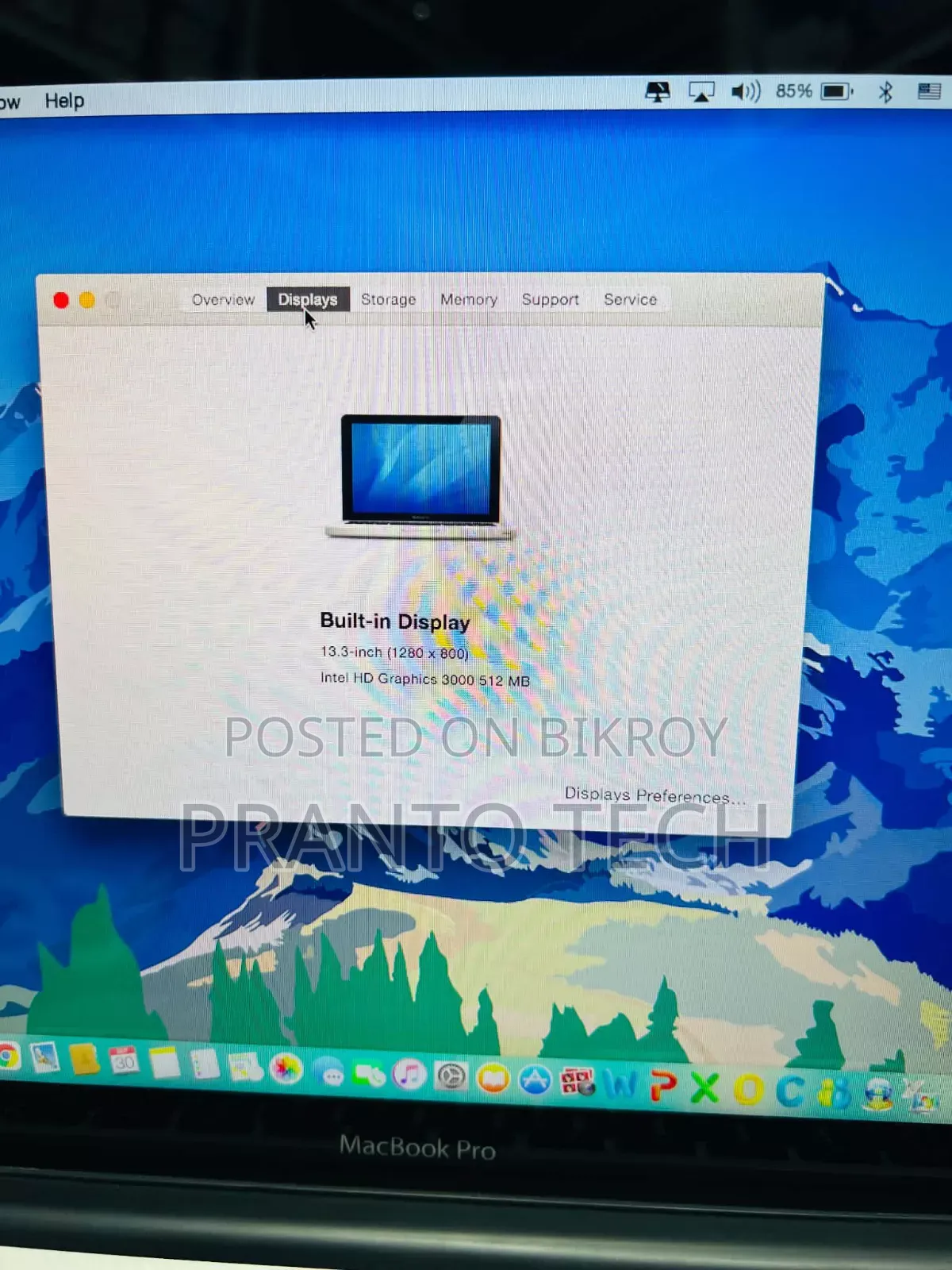 Laptop Apple MacBook Pro 8GB Intel Core i7 HDD 500GB