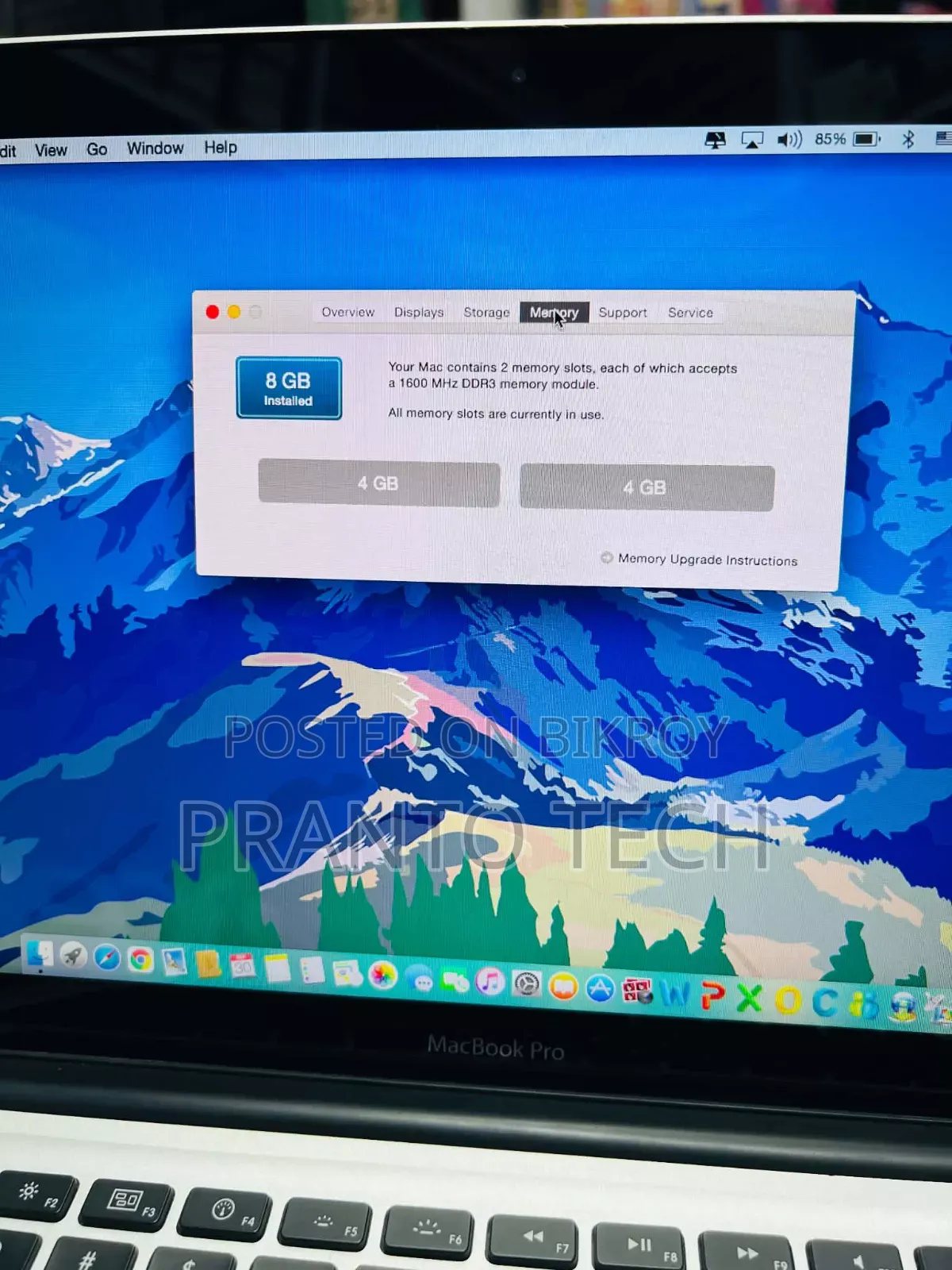 Laptop Apple MacBook Pro 8GB Intel Core i7 HDD 500GB