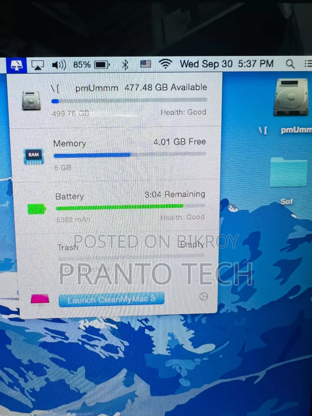 Laptop Apple MacBook Pro 8GB Intel Core i7 HDD 500GB
